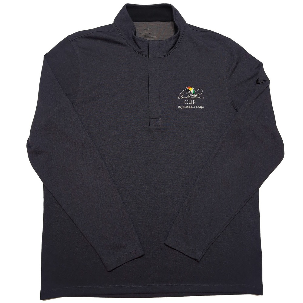 NIKE Arnold‎ Palmer Cup Bay Hill 1/2 Zip Pullover Sweater BV0398 Gray Large L